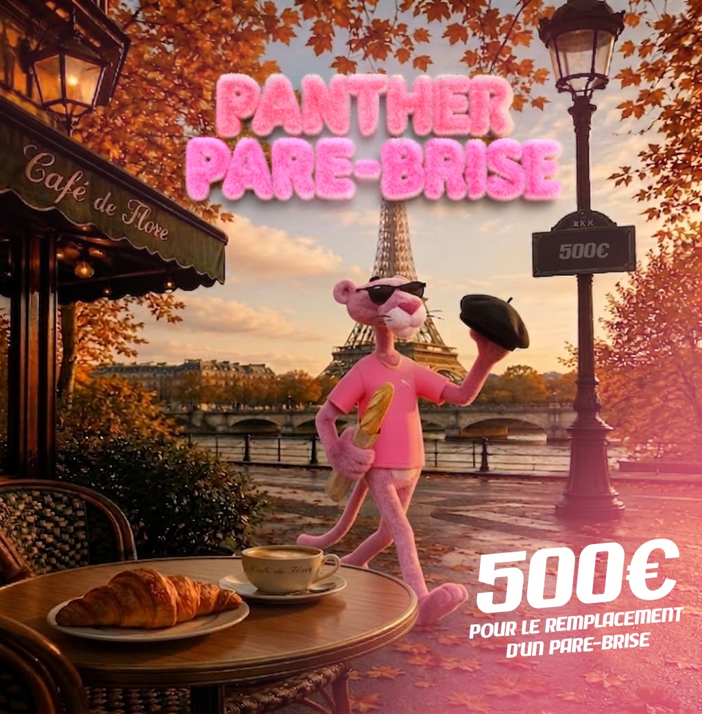 Panther Pare-Brise à Paris — 500 € offerts pour le remplacement d'un pare-brise